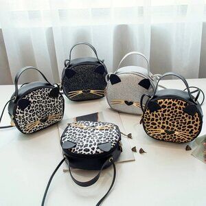 Leopard Cat Girl's Teen's Women's Handbag Crossbody  Bag   New